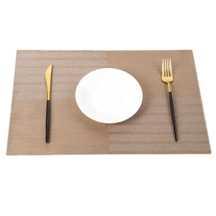 2 PCS PVC Table Top Thermal Insulation Placemat, Red, Coffee, Blue, Grey