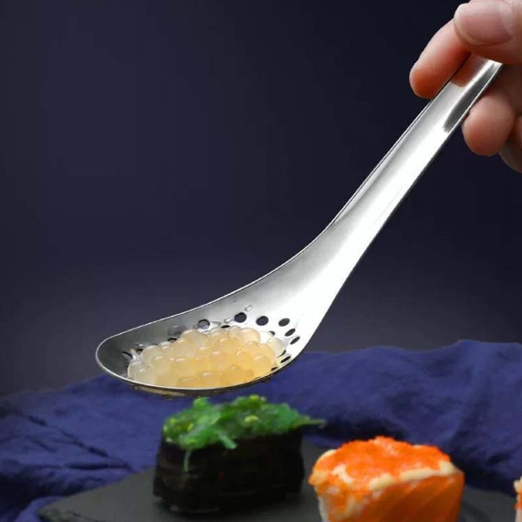 2 PCS 304 Stainless Steel Small Caviar Colander Molecular Cooking Spoon, True Color, Golden, Rose Gold, Colored, Black