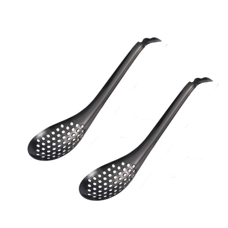 2 PCS 304 Stainless Steel Small Caviar Colander Molecular Cooking Spoon, True Color, Golden, Rose Gold, Colored, Black