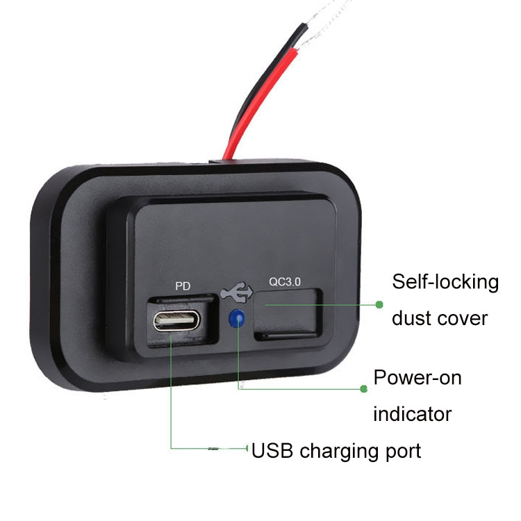 18W QC3.0 Fast Charge PD Car RV Boat Charger, 18W