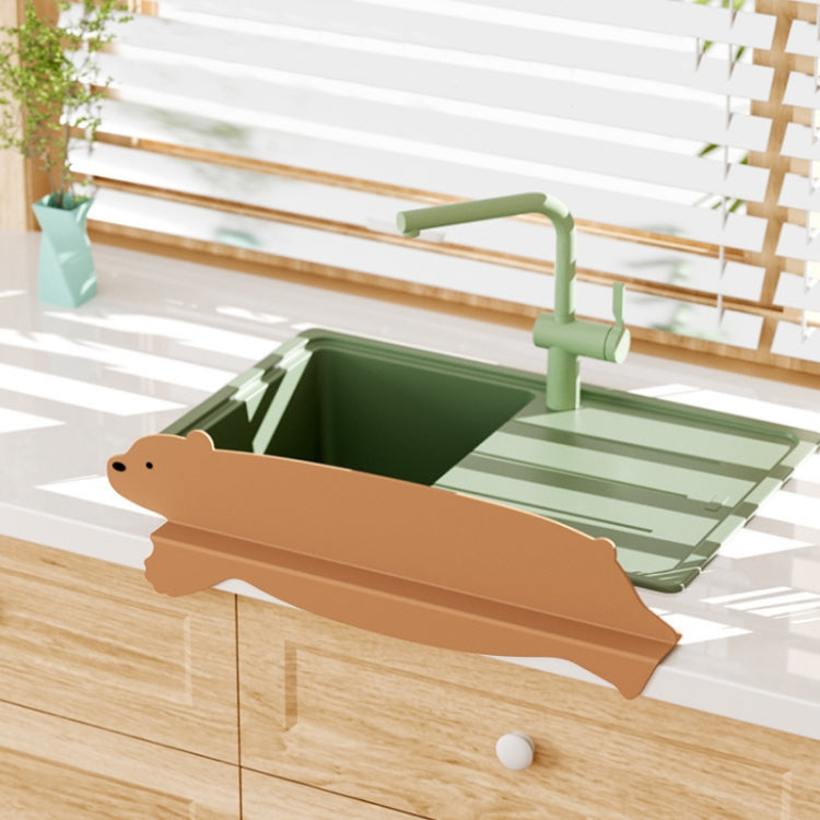 Kitchen Sink Splash Resistant Countertop Silicone Baffle, Brown, Green, Gray, Pink