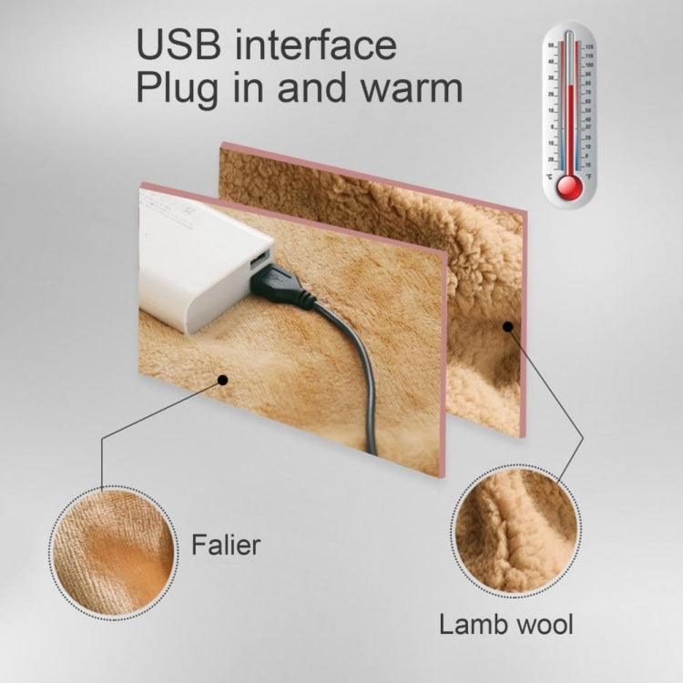 بطانية كهربائية 5 فولت USB متعددة الوظائف لتدفئة اليدين ووسادة الركبة من Farai Fleece، الطراز 2 (لون الجمل)