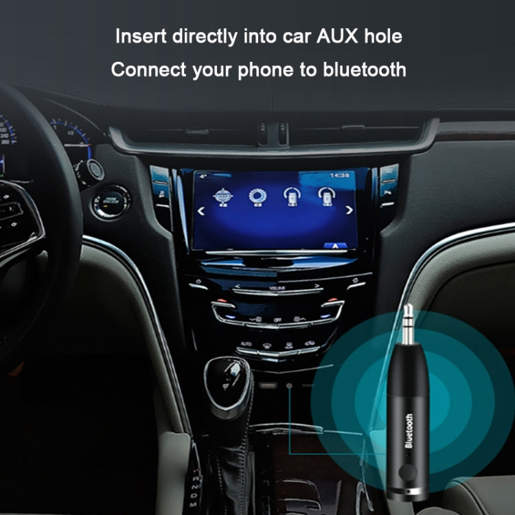 011 Bluetooth 5.0 AUX Audio Receiver 3.5mm Car Stereo Audio Adapter, 011 Black