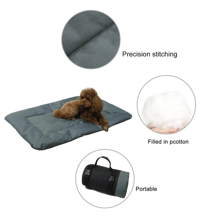 Outdoor Camping Foldable Pet Sleeping Pad 600D Oxford Cloth Waterproof Dog Pad, Sky Blue, Brown, Grey