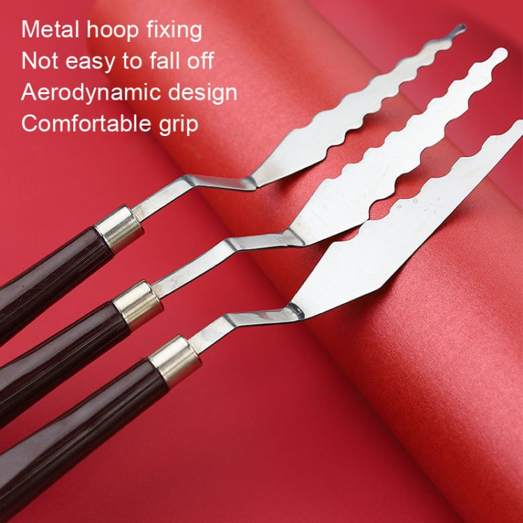 Oil Painting Knife Graffiti Toning Wooden Scraper Student Art Painting Tool, Style:, E1, E2, E3, E4, E5, E6, E7, E8, E9