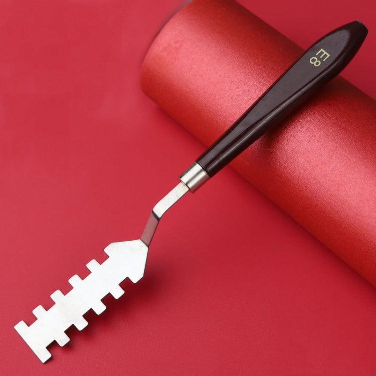 Oil Painting Knife Graffiti Toning Wooden Scraper Student Art Painting Tool, Style:, E1, E2, E3, E4, E5, E6, E7, E8, E9
