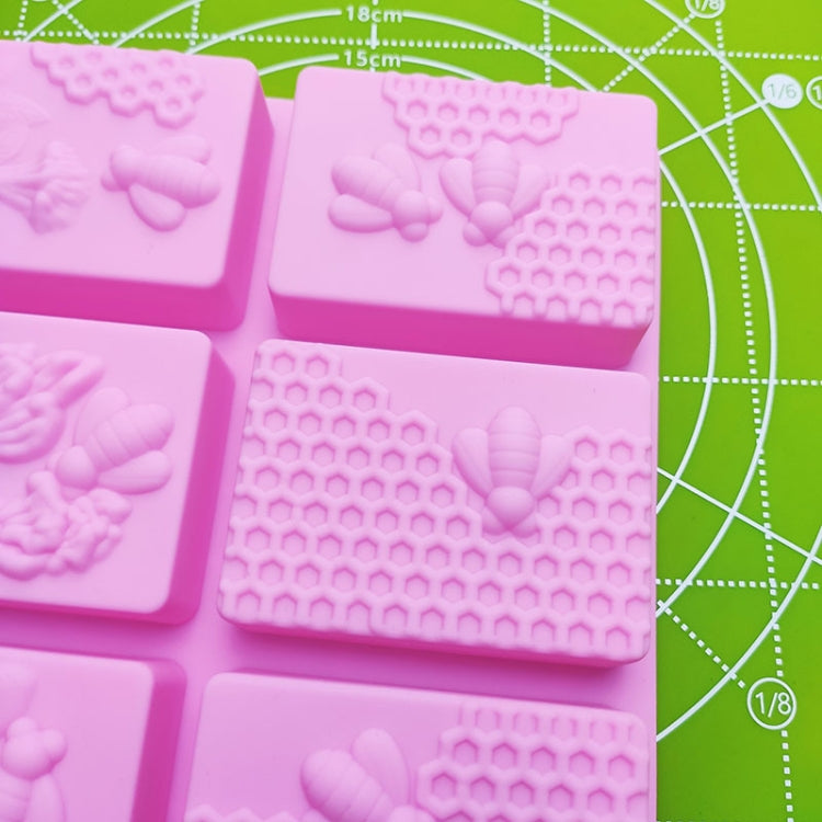 6 Grid Square Honeycomb Ice Cube Cake Mould Square Handmade Soap Mould, Soap Mould