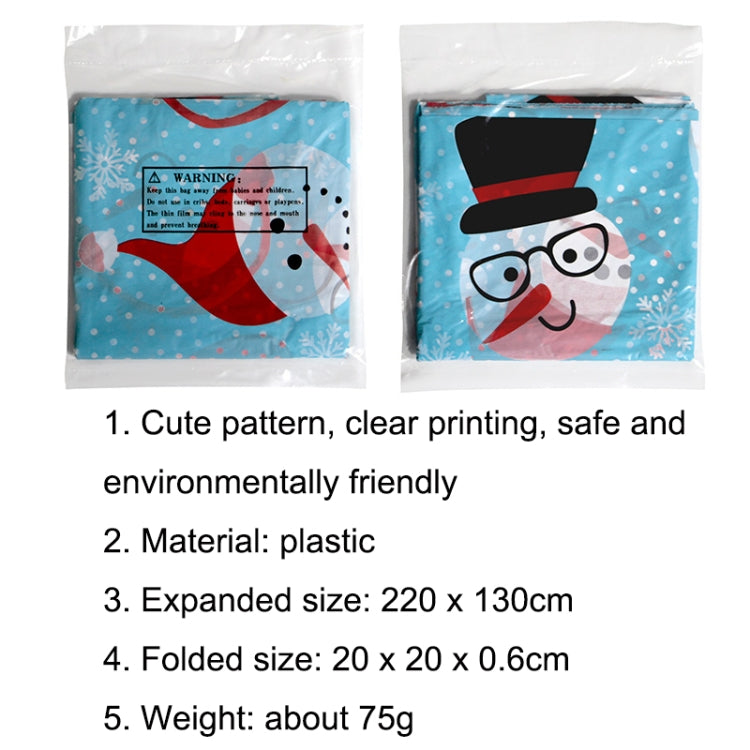 Christmas Halloween Party Event Decoration Tablecloth, Orange Pumpkin, Black Pumpkin, Black Ghost, Gray Bat, Green Pumpkin, Purple Spider, Red Snowman, Geometry, Blue Snowman, Green Biscuits