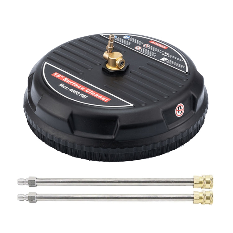 Round Floor Scrubber High Pressure Cleaner, Size:, 15 inch Plastic+2 Shots, 15 inch Stainless Steel+2 Shots