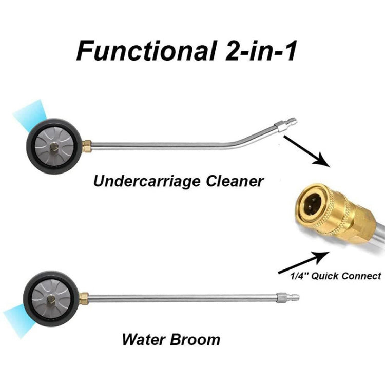 Car Chassis Washe 1/4 Quickly Inserts Road Cleaning Brush, Grey, Black