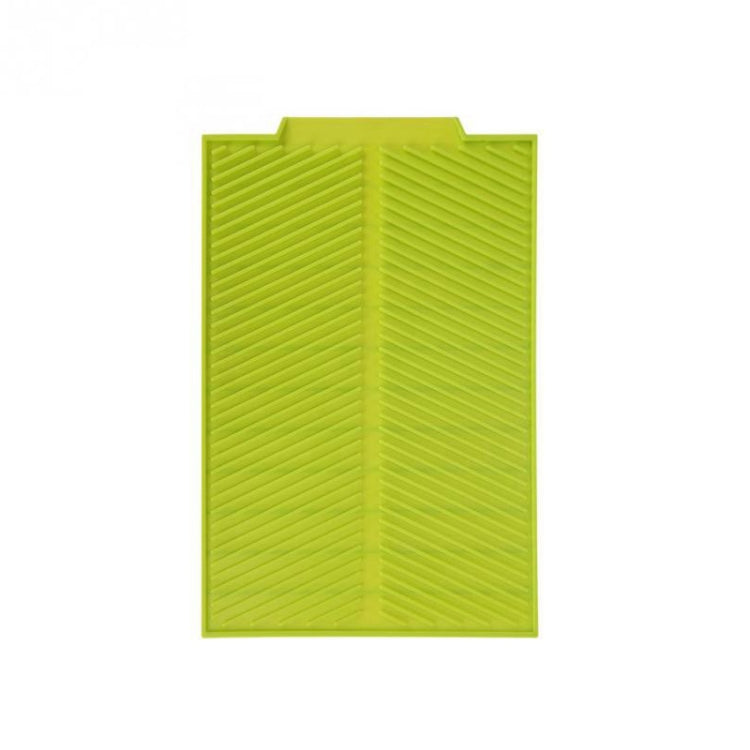 Silicone Drain Pad Kitchen Multifunctional Thermal Insulation Drying Pad, Grey, Green