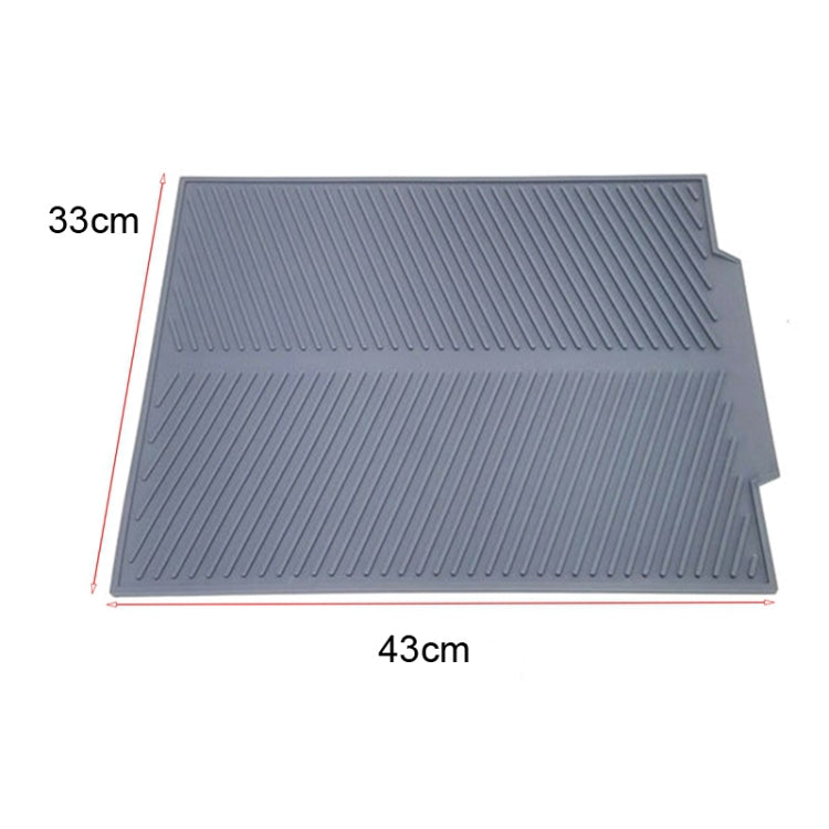 Silicone Drain Pad Kitchen Multifunctional Thermal Insulation Drying Pad, Grey, Green