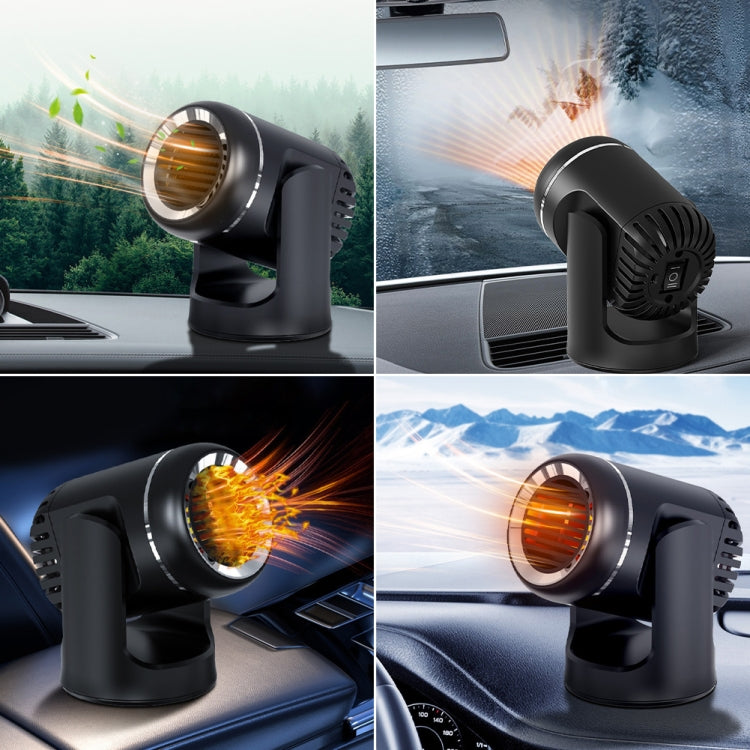12V 130W Car Heating and Cooling Dual-use Fan Glass Defogging and Defrosting Heater, Black, White