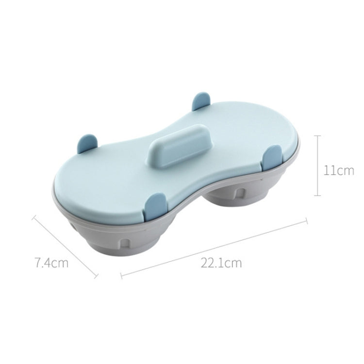 Two-compartment Steamed Egg Box Microwave Steamed Egg Plate Egg Mold
