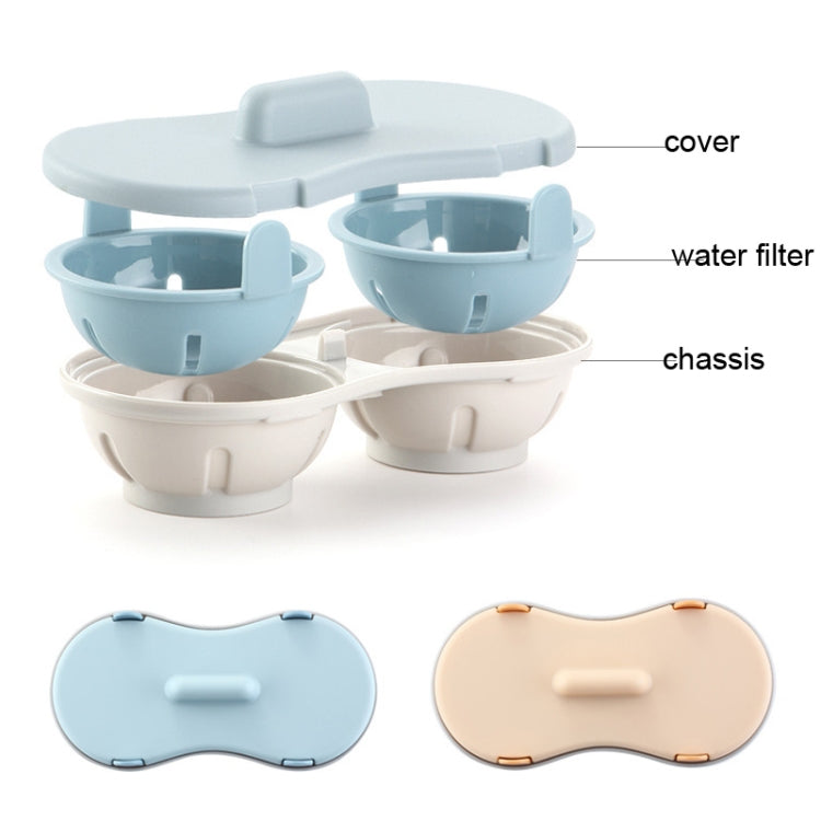 Two-compartment Steamed Egg Box Microwave Steamed Egg Plate Egg Mold