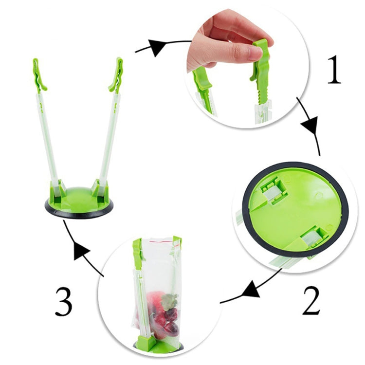 Baggy Rack Holder For Food Prep Bag Plastic Freezer Bag Ziplock Bag Holder Stand, Green, Blue, Orange