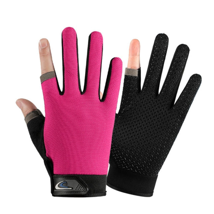 1 Pair QX0008 Outdoor Sunscreen Non-Slip Exposed Two-Finger Fishing Gloves