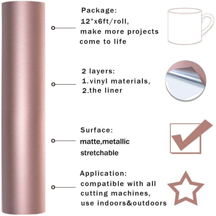Matte Metal Self Adhesive Vinyl Lettering Sticker Cup Sticker Car Sticker, 30x100cm, 30x150cm