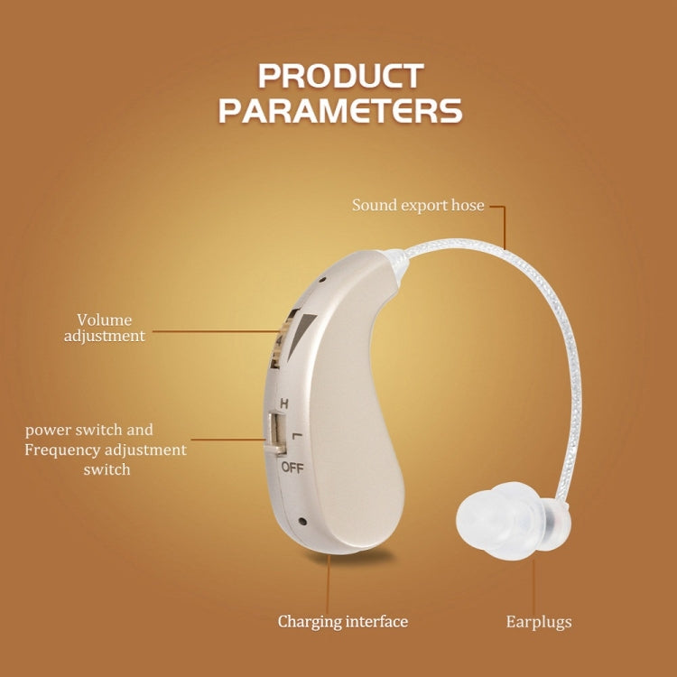 Portable Rechargeable Invisible Hearing Aid, EU Plug, US Plug