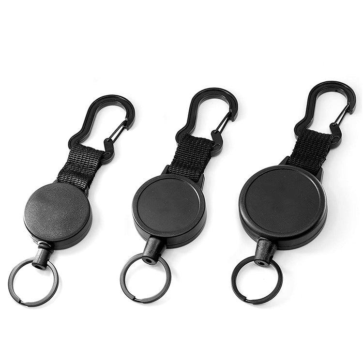 Retractable High Elastic Wire Rope Gourd Shaped Key Chain, Size:, Small, Medium, Large