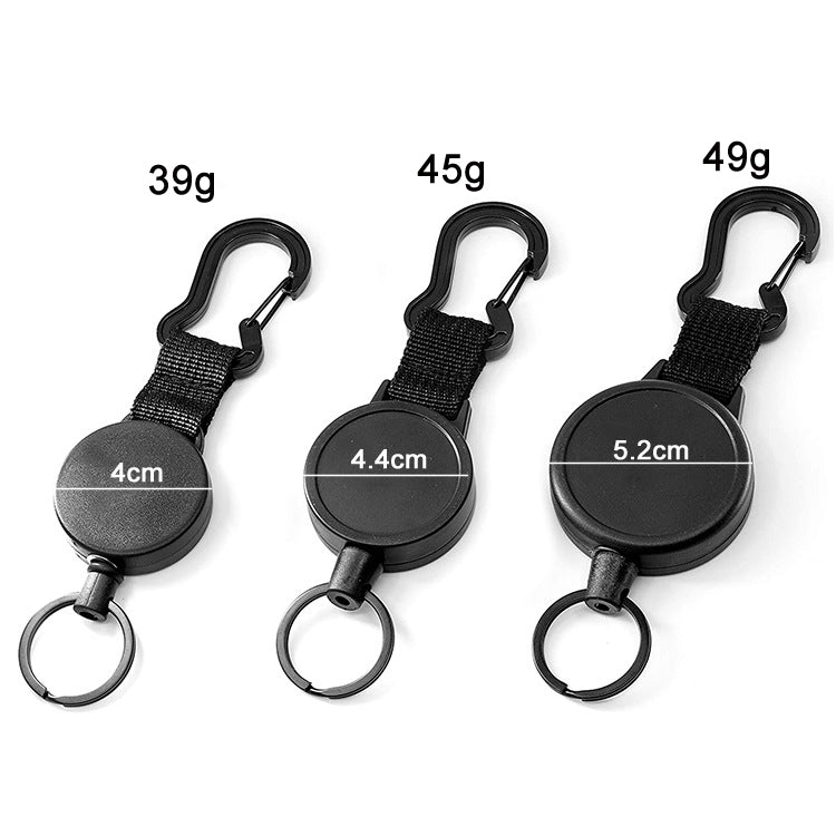 Retractable High Elastic Wire Rope Gourd Shaped Key Chain, Size:, Small, Medium, Large