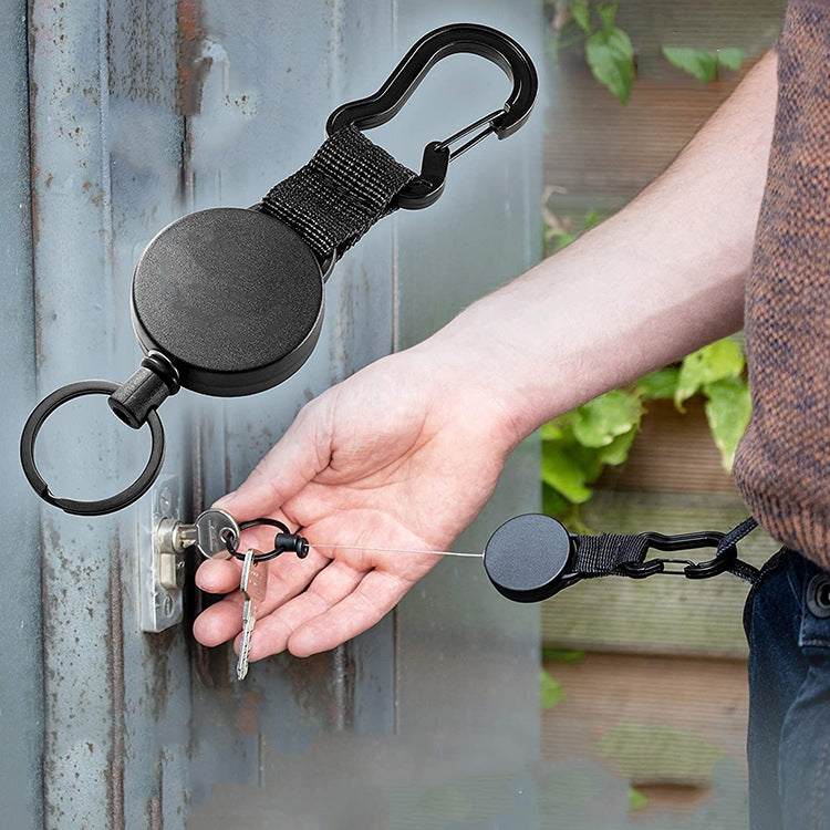 Retractable High Elastic Wire Rope Gourd Shaped Key Chain, Size:, Small, Medium, Large