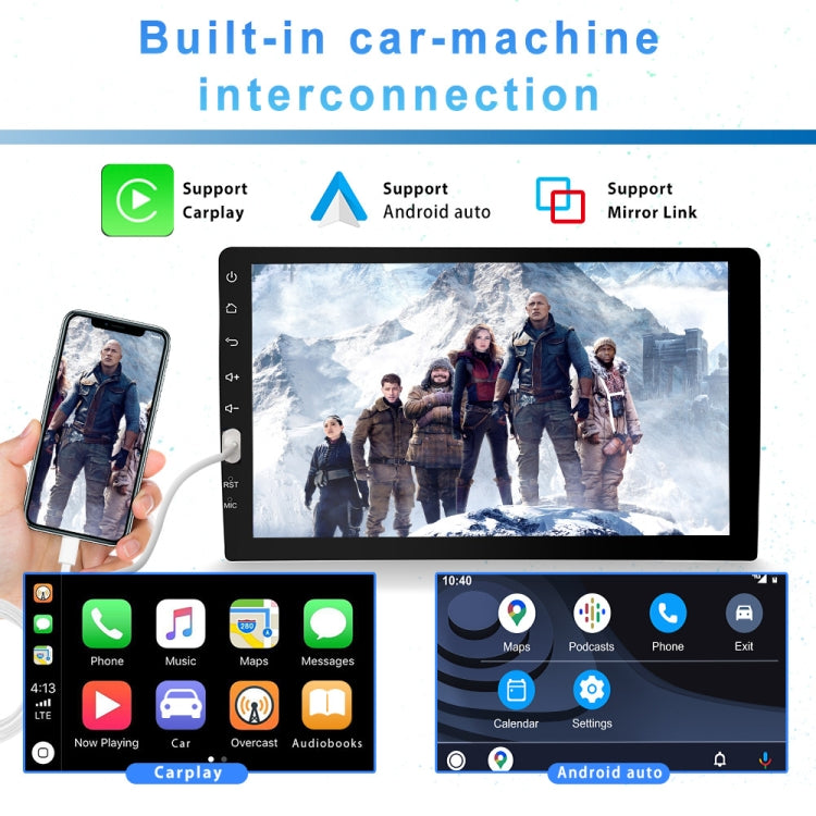 Q3570 9 inch Carplay Single Spindle MP5 Player, Style:, Standard, Standard+4 Light Camera, Standard+8 Light Camera, Standard+12 Light Camera