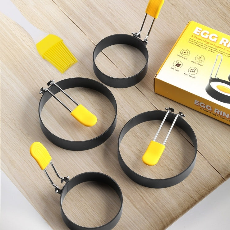 4-Pack Anti-Hot Egg Rings Non-Stick Round Fried Egg Maker Mold, 4-Pack Anti-Hot