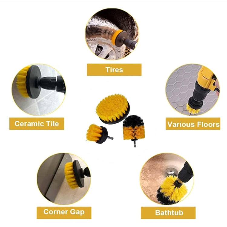 19 PCS / Set Car Beauty Cleaning Brush Details Brush Washing Glove Tool Set, 19 in 1 Yellow Ring, 19 in 1 Red Ring