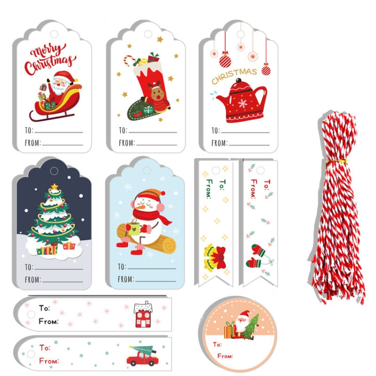 2 Packs 50pcs/set Christmas Kraft Paper Tags Gift Wrapping Paper Labels, Series 1, Series 2, Series 3, Series 4, Series 5, Series 6, Series 7, Series 8, Series 9, Series 10, Series 11, Series 12, Series 13, Series 14