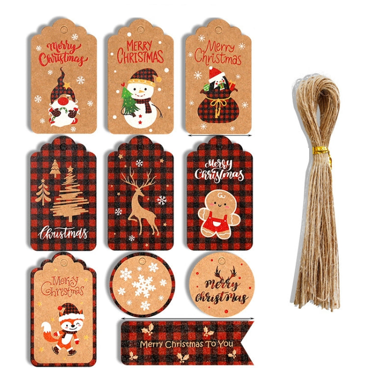2 Packs 50pcs/set Christmas Kraft Paper Tags Gift Wrapping Paper Labels, Series 1, Series 2, Series 3, Series 4, Series 5, Series 6, Series 7, Series 8, Series 9, Series 10, Series 11, Series 12, Series 13, Series 14