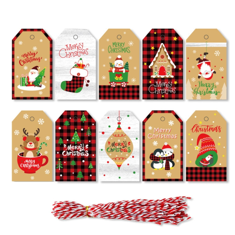 2 Packs 50pcs/set Christmas Kraft Paper Tags Gift Wrapping Paper Labels, Series 1, Series 2, Series 3, Series 4, Series 5, Series 6, Series 7, Series 8, Series 9, Series 10, Series 11, Series 12, Series 13, Series 14