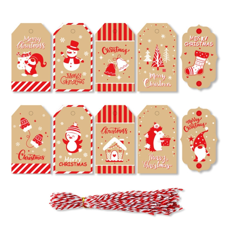 2 Packs 50pcs/set Christmas Kraft Paper Tags Gift Wrapping Paper Labels, Series 1, Series 2, Series 3, Series 4, Series 5, Series 6, Series 7, Series 8, Series 9, Series 10, Series 11, Series 12, Series 13, Series 14