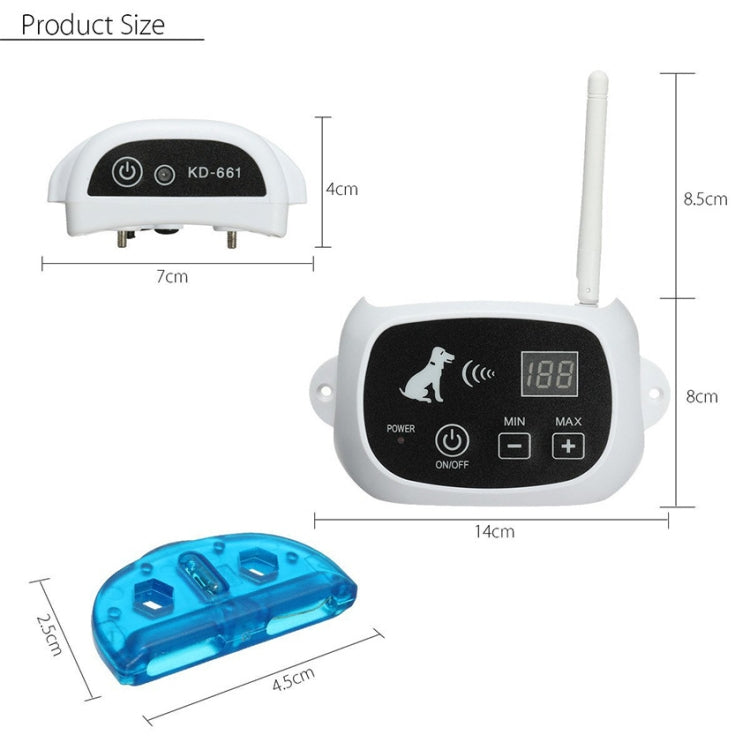 طوق صدمات كهربائي لاسلكي للكلاب KD-661 بطول 500 متر، المواصفات: لكلب واحد، لكلبين، لثلاثة كلاب