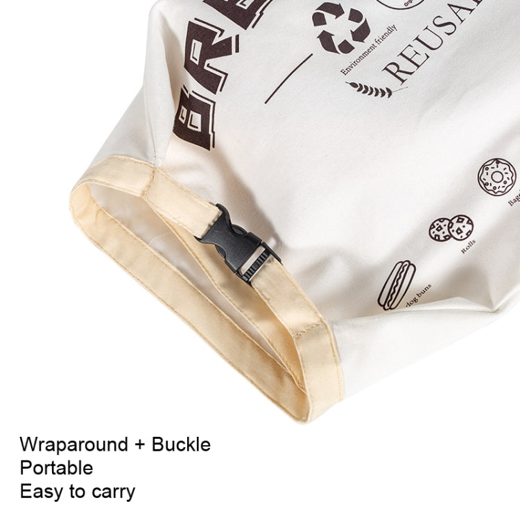 Cotton TPU Bread Bag With Clasp Reusable Storage Bag, Bread Bag White, Bread Bag Beige