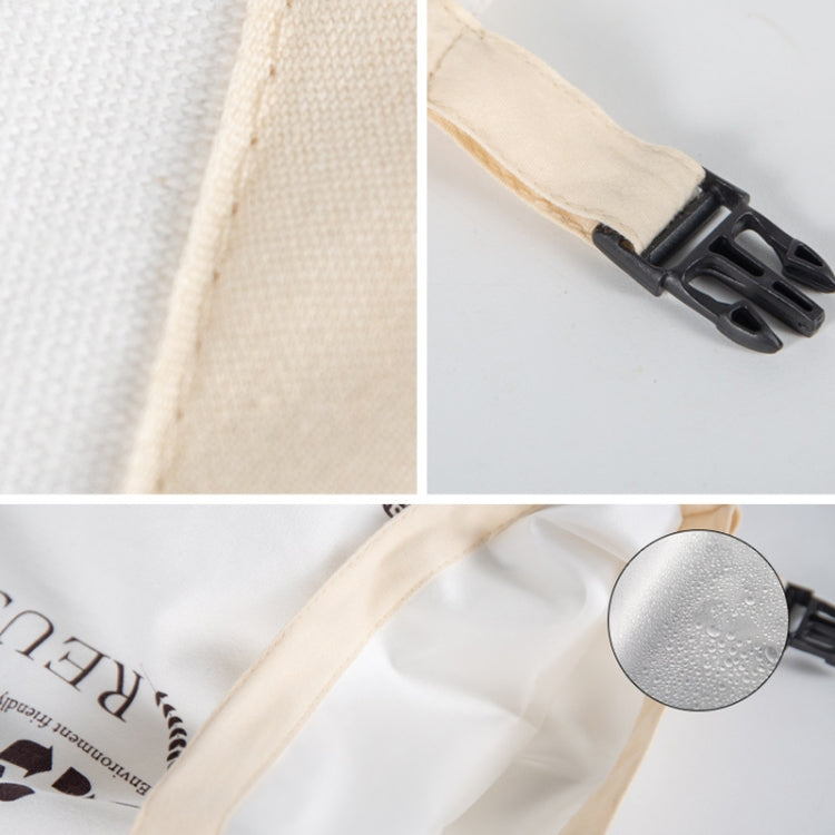 Cotton TPU Bread Bag With Clasp Reusable Storage Bag, Bread Bag White, Bread Bag Beige