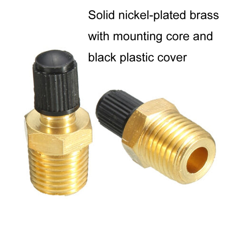 Threaded Nozzles Solid Nickel-Plated Brass Fuel Tank Filling Valve For Air Compressor, 5PCS 1/4 NPT, 5PCS 1/8 NPT, 5PCS M10
