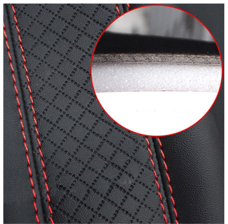 Fiber Leather Embossed Car Seat Belt Shoulder Cover Protector, 6.5X23cm