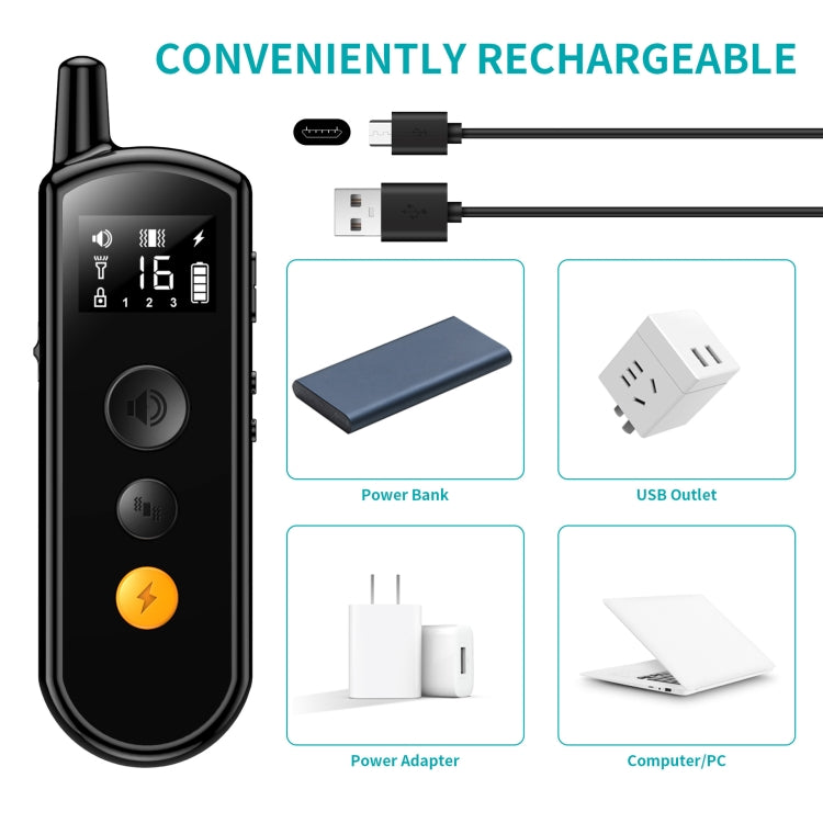 Remote Dog Trainer Rechargeable Waterproof Pet Electric Shock Collar, Receiver, Receiver+Remote Control