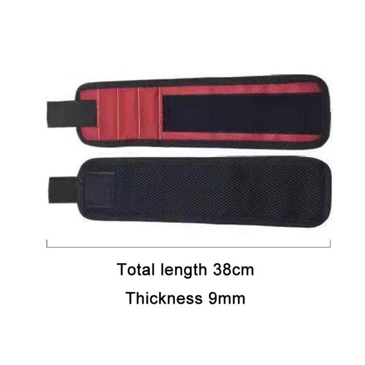 Electric Woodworking Multifunctional Powerful Magnetic Wrist Strap, Style:, Three Rows Black, Three Rows Red, Three Rows Blue, Five Rows Black, Five Rows Red, Five Rows Blue
