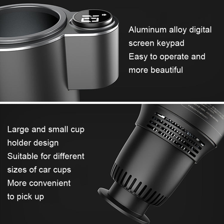 Car Digital Display Fast Cooling and Heating Cup, Style:, Generation 1 Black, Generation 3 Gray, Generation 3+EU Plug, Generation 3+EU Plug+Cup