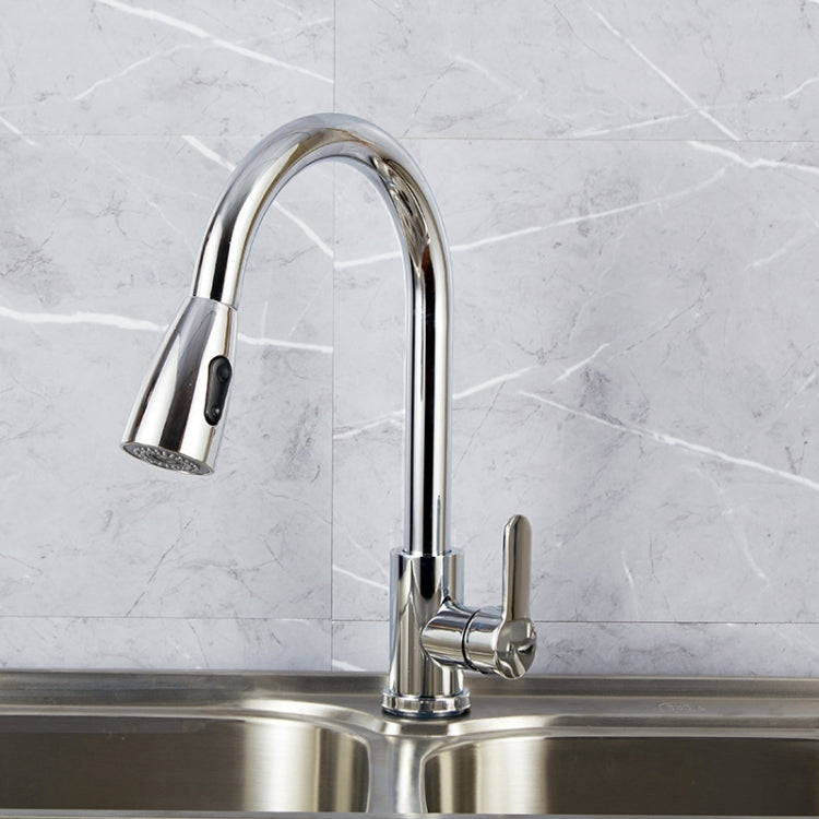 Kitchen Pull-out Faucet Stainless Steel Sink Telescopic Universal Faucet,Spec:, CLH002 Black, CLY002 Wire Drawing, Electroplating