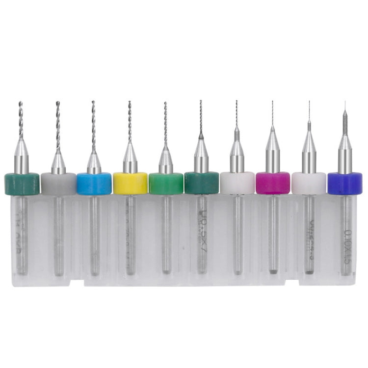 10 In 1 PCB Tungsten Steel Drill Bits Carving Miniature Drill Bits, Size:, 0.1-1mm, 0.6-1.5mm, 1.1-2mm, 1.5-2.4mm, 2.1-3.0mm