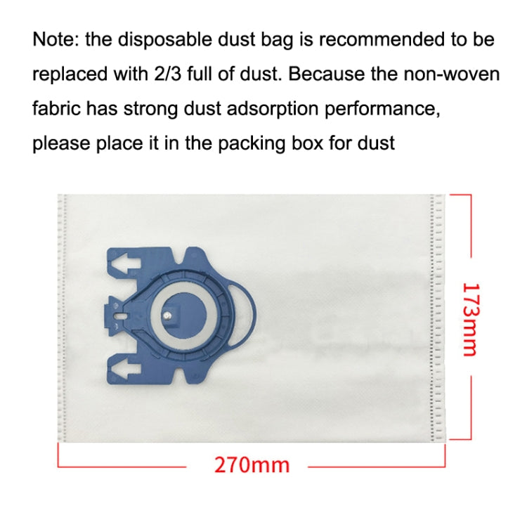 10PCS For Miele 3DFJM / Complete C2 Vacuum Cleaner Accessories, Dust Bag(Blue), Cloth Filter, Sponge Filter