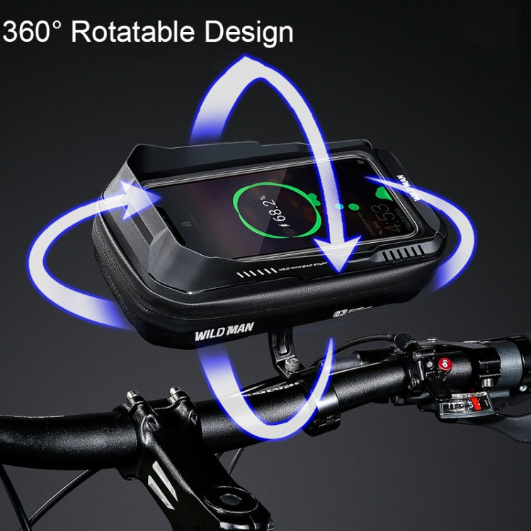 WILD MAN XT3S 0.6L Mountain Bike 360-Degree Rotating Phone Touch Screen Bag