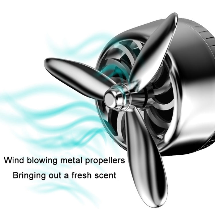 Car Air Outlet Perfume Aromatherapy Swivel Fan, Black Without Light, Silver Without Light, Red Without Light