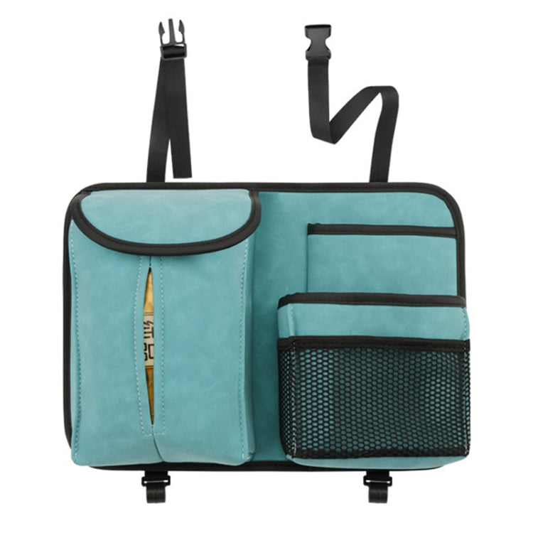 DE RAN FU Flip Fur Car Seat BackTissue Box Storage Hanging Bag With Hook, 1122 Blue, 1122 Brown, 1122 Black, 1122 Grey