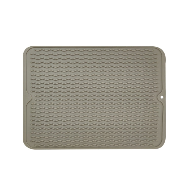 TPR Thickened Thermal Pad Wave Pattern Drain Anti-Slip Mat, Khaki Pink, Khaki Gray, Khaki Blue
