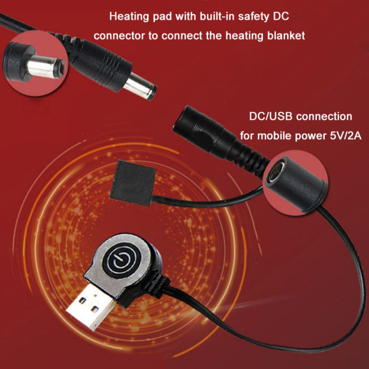 وسادة تدفئة كهربائية ذكية محمولة متعددة الوظائف مزودة بمنفذ USB، مقاس واحد