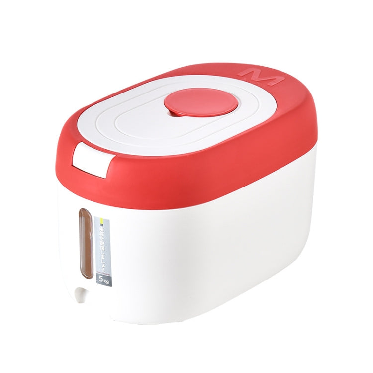 Kitchen Sealed Moisture Dust Proof Storage Rice Bucket, Red 10kg, Red 5kg, Gray 10kg, Gray 5kg, Blue 10kg, Blue 5kg, Green 10kg, Green 5kg